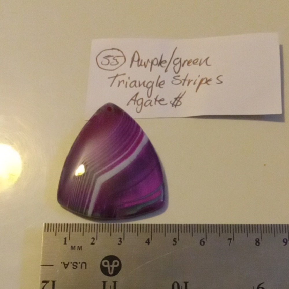 Purple and Green Stone Agate